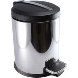 Gerimport Pedaalemmer 5 Liter 26 X 28 Cm Staal Zwart/zilver