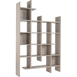Rek 18 planken H188 cm - Manco - Beige