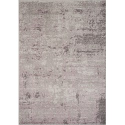Safavieh Modern Abstract Indoor Woven Area Rug, Adirondack Collection, ADR130, in Light Grey & Purple, 122 X 183 cm