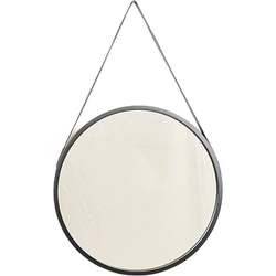 Mirror - Round - Metal - Black - 50x2,5x50cm
