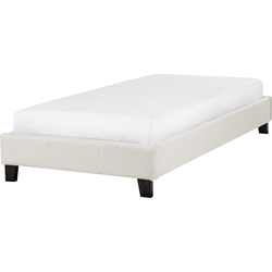ROANNE - Eenpersoonsbed - Lichtbeige - 90 x 200 cm - Polyester