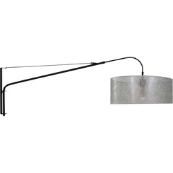 Uitschuifbare wandlamp met zilveren kap Steinhauer Elegant Classy Transparant