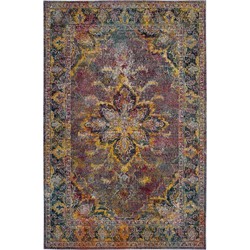 Safavieh Boho Indoor Woven Area Rug, Crystal Collection, CRS508, in Navy & Light Blue, 152 X 244 cm