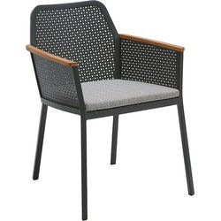 Galena dining stoel midnight grey mesh