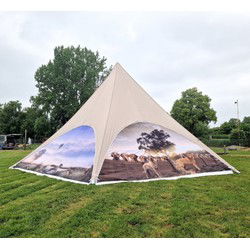 Bereken zelf het bedrukken Stertent Vega diameter 14 mtr