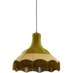 Light & Living - hanglamp - Mizia - groen - textiel - E27 - 2986176