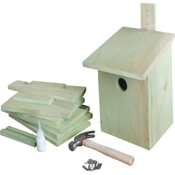 Esschert Design Vogelhuisje DIY - hout - doe-het-zelf - 23 cm - Vogelhuisjes