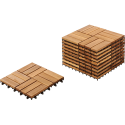 Beliani ACERENZA - Buitenvloeren-Natuurlijk-FSC® gecertificeerd acaciahout