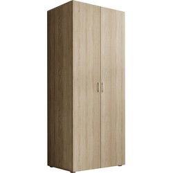 Meubella - Kledingkast Bernd - Licht eiken - 74 cm