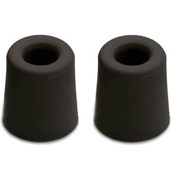 Stoot rubber Deurstopper - 5x stuks - zwart - rubber - 3 x 3 cm - Deurstoppers