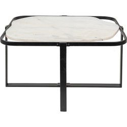 Clayre & Eef Salontafel Zwart Wit IJzer