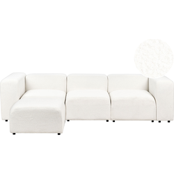 Beliani FALSTERBO - Modulaire Sofa-Wit-Bouclé