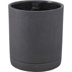 PTMD Bloempot Vik - 24x24x27 cm - Cement - Donker paars