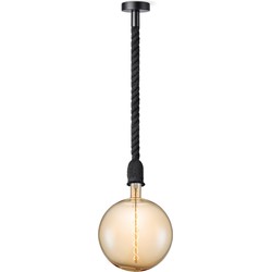 Home sweet home hanglamp Leonardo zwart Spiral g260 - amber