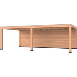 Douglas overkapping, 600 x 400, met achterwand, Westwood Modern
