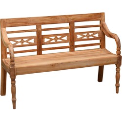 D - Livingfurn - Tuinbank Stations Bench - 45x130x75 - Teakhout