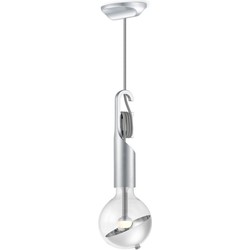 Move Me hanglamp Twist - grijs / Sphere 5,5W - zilver