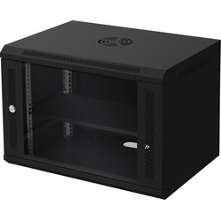 Netwerkkast 7 HE 19 inch zwart 600 x 420 x 450 mm volledig gemonteerd Draagvermogen 60 kg