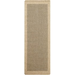  Buitenkleed - Balkon, Terras, Keuken - Jute-Look Tapijt PENNY - Beige/Zwart - 80x220 cm 