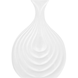 THAPSUS - Decoratieve vaas - Wit - 25 cm - Keramiek