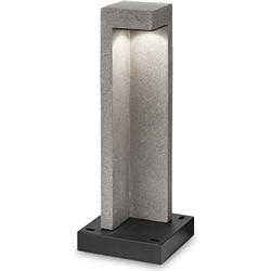 Moderne LED Sokkellamp - Ideal Lux Titano - Grijs - Buitenverlichting - Stijlvol Design