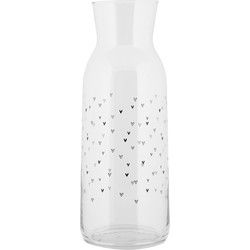 Clayre & Eef Karaf 1000 ml Transparant Glas Hartjes