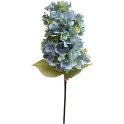 Kunst hortensia pluim blauw groen 85 cm