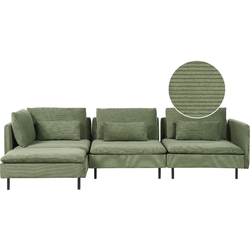 Beliani EGERIS - Modulaire Sofa-Groen-Corduroy