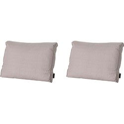 Madison -  Lounge Rugkussen Basic taupe - Ca. 43x73 cm - Set van 2