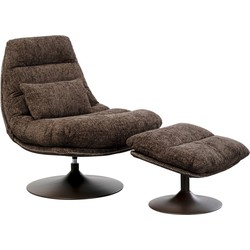 Draaibare Fauteuil + Hocker Montreal