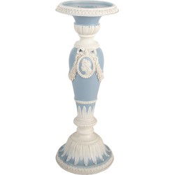 Clayre & Eef Kandelaar Blauw Kunststof