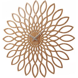 Wandklok Sunflower - MDF hout finish - Ø60cm