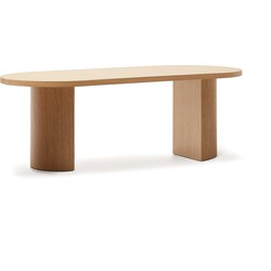 Kave Home - Tafel Nealy van eikenfineer met een natuurlijke afwerking 200 x 100 cm