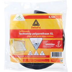 Tochtstrip pu 17x17mm grijs 6.5m