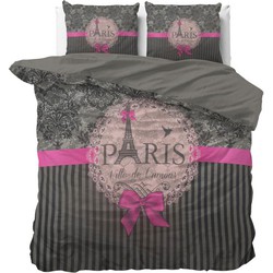 Dreamhouse Dekbedovertrek I Love Paris Pink-2-persoons (200 x 200/220 cm)
