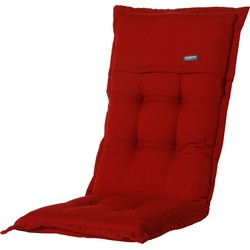 Madison - Tuinkussens Hoge Rug Rib Red - 123x50 - Rood