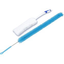 Radiatorborstel set - 2-delig - flexibel - microvezel - 72 cm - duster - plumeaus