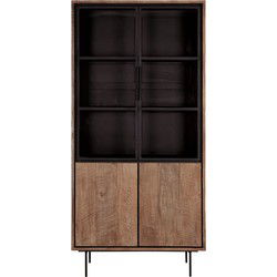 DTP Home Showcase Metropole small, 2x2 doors,210x100x40 cm, recycled teakwood