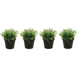 Set van 4x stuks groene kunstplanten eucalyptus plant in pot 20 cm - Kunstplanten