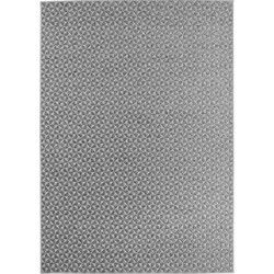 Buitenkleed IBIZA – Effen Vloerkleed – 3D Look – Voor Tuin, Terras & Binnen - Grijs- 160x230 CM