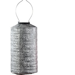 LUMIZ Solar Lampion Occult Cylinder - 18 cm - Zilver