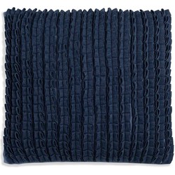 Knit Factory Sara Sierkussen - Jeans/Indigo - 50x50 cm - Inclusief kussenvulling