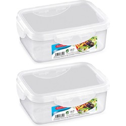 Plasticforte Vershoudbakje vriezer en magnetron - 6x - 2L - kunststof - Vershoudbakjes