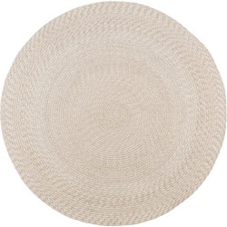 Menorca rug - rug in 100% recycled plastic, sand, Ø120 cm