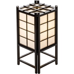 Fine Asianliving Japanse Lamp Shoji Rijstpapier Hout Zwart -