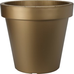 Pro Garden Plantenpot/bloempot - Tuin buiten - kunststof - mat goud - D50 cm - Plantenpotten