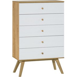 Commode met 5 laden L75 cm - NATURE