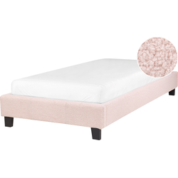 Beliani ROANNE - Kinderbed-Roze-Bouclé