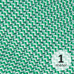 Strijkijzersnoer 3-aderig - per meter - groen/wit