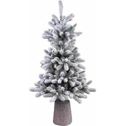 PTMD Kunstkerstboom Shawa - 80x80x150 cm - Pvc - Wit